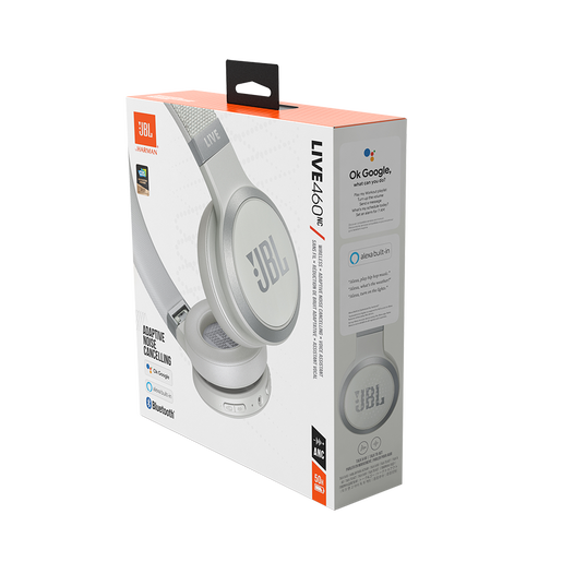 JBL Live 460NC - White - Wireless on-ear NC headphones - Detailshot 10
